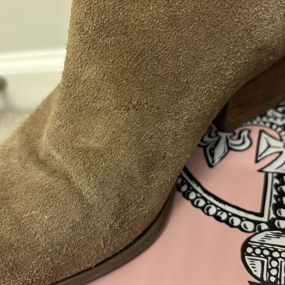 Faux Suede Tan Ankle Booties - Picture 5 of 9